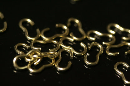 100 pcs raw brass 10mm 3 shape connector ( 1,2mm 16 gauge) , crimp, findings 1021CSR-21