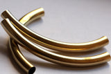 Raw Brass Curved Tube 15 Pcs 6x80mm (hole 5,4mm) 1855