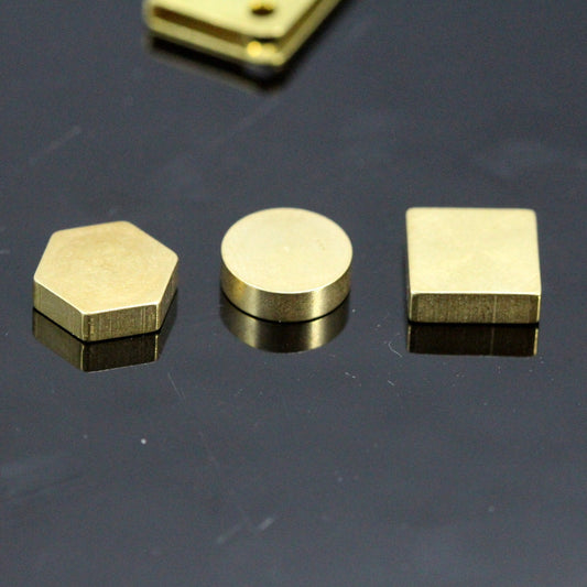 stamping hexagonal round square raw brass 10x3mm 1857