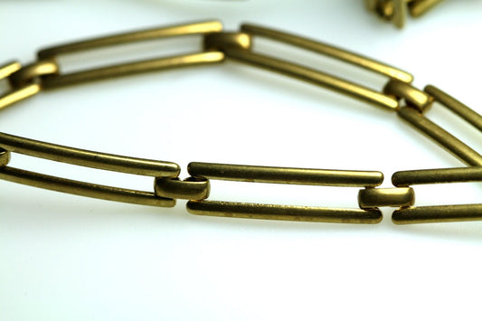 bracelet finding chain 1 meter 3.3 feet 0,79"x0,2" - 20x5mm raw brass z045