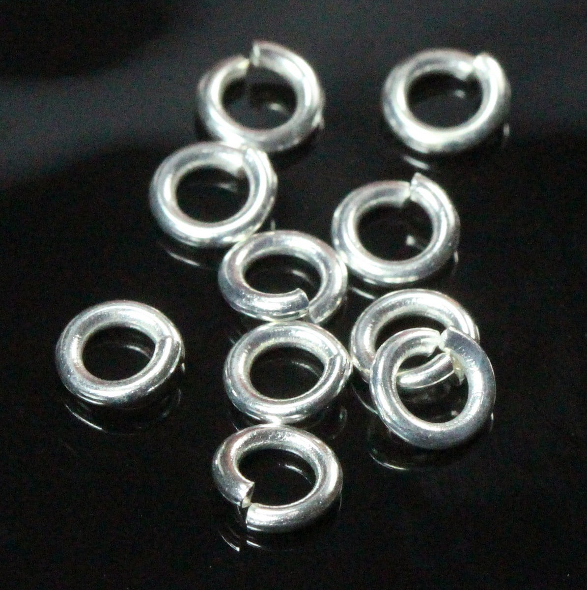 Open jump ring 5mm 18 gauge( 1mm ) silver brass jumpring 518JS-27 1156S