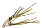 Brass eye pin 100 pcs 40mm 20 gauge( 0,8mm ) antique brass eyepin 4020EA-22