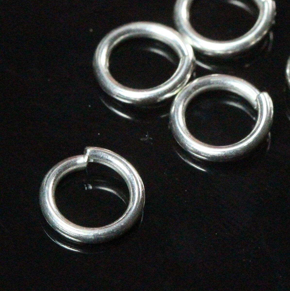 Open jump ring 6mm 17 gauge( 1,2mm ) silver brass jumpring 617JR-23 1158S