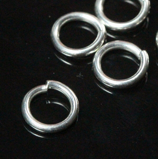 Open jump ring 6mm 17 gauge( 1,2mm ) silver brass jumpring 617JR-23 1158S