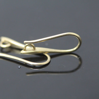 20 pcs 21mm raw brass earring hook with loop 1261