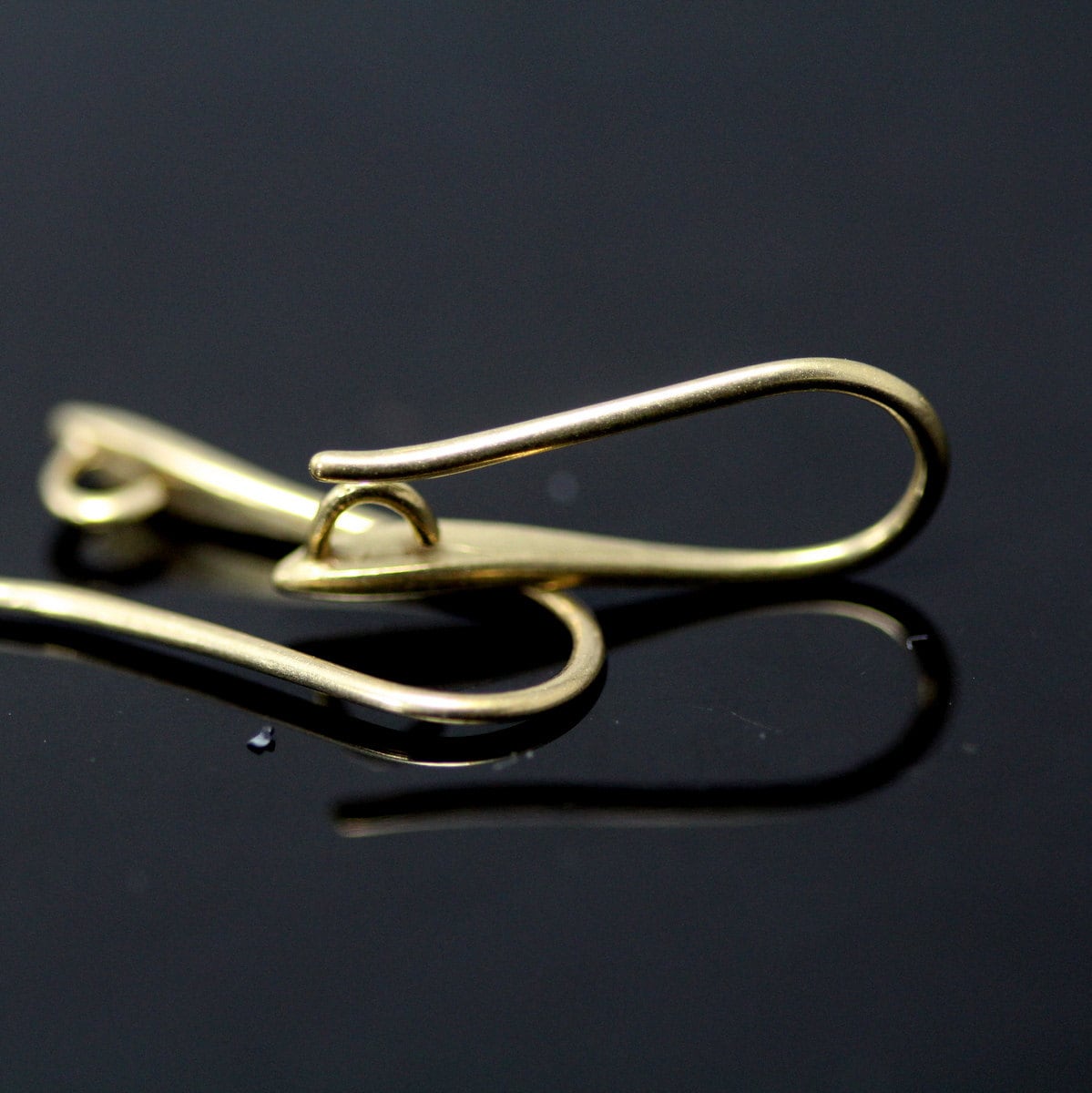 20 pcs 21mm raw brass earring hook with loop 1261