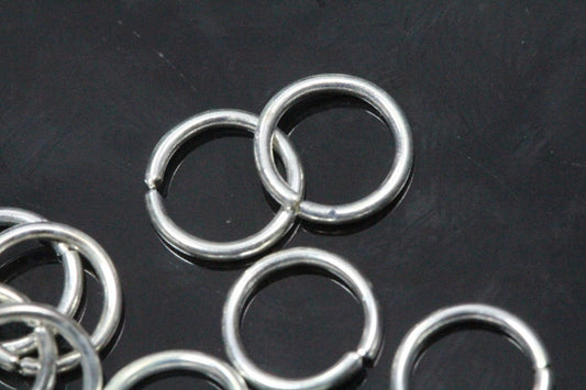 Open jump ring 6mm 20 gauge( 0,8mm ) (4.4mm inside diameter) silver plated brass jumpring 620JS-22 1159S