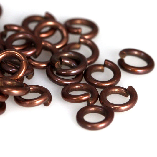 Open jump ring 5mm 20 gauge( 0,8mm ) antique copper tone brass jumpring 520JC-25.6 1157AC