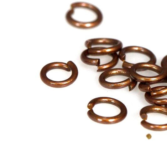 Open jump ring 4mm 21 gauge( 0,7mm ) antique copper tone jumpring 1155AC