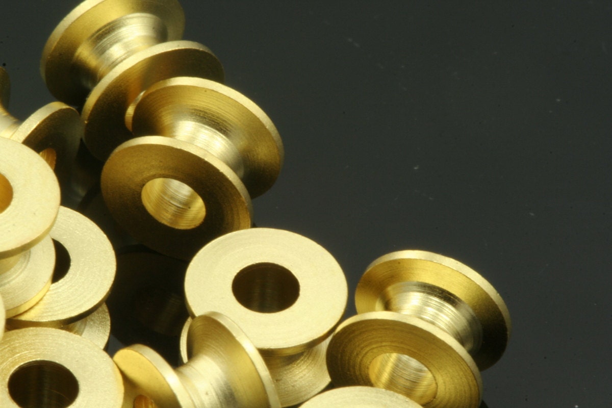 brass round spacer 10 pcs 4,5x7mm ( 3mm hole) gold plated tube finding charm 1524 bab3