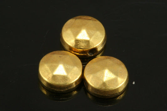 6,5mm (hole 1mm) gold plated brass spacer findings spacer bead bab1 31