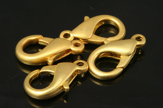 8 pcs 16mm gold plated alloy lobster claw clasps 176