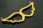 1 pc 65mm gold plated wing shape Brass Gold pendant findings 655