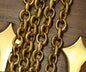 gold plated metal link Chain 1 mt 3,3 feet 5mm 820