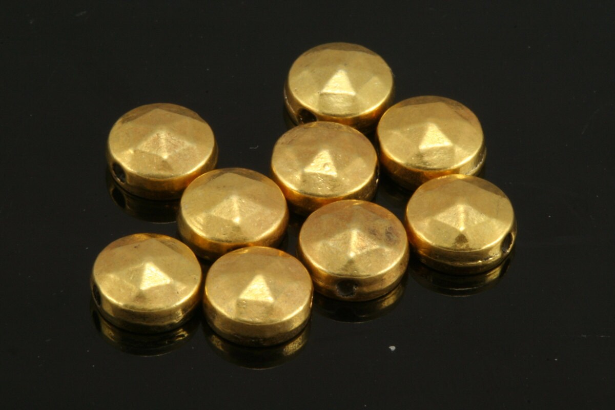 6,5mm (hole 1mm) gold plated brass spacer findings spacer bead bab1 31