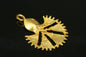 3 pcs 32mm gold plated alloy tulip shape finding charm pendant 237