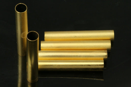 8 pcs 5x30mm ( 4,5mm hole) gold plated alloy round tube finding charm 286 032