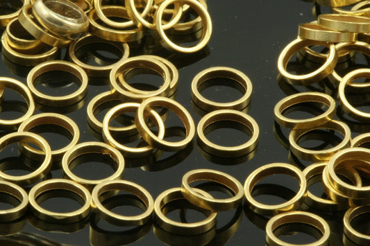 Circle Links, Seamless Ring Circle Connectors for Jewelry Making 40 pcs 6mmx1mm (hole 5mm ) gold plated brass bab5 781