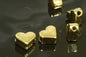 Heart shape 10 pcs 6x7mm gold plated alloy 3.5 thickness Pendant finding bead 753