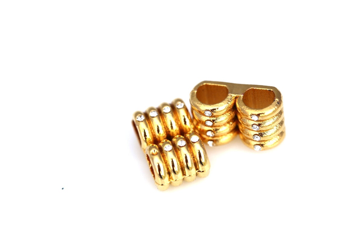 1 pc 17x10 x8mm 5mm hole gold plated alloy finding charm connector 170