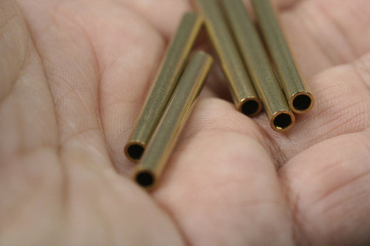 İndustrial raw brass tube ,4x40mm (hole 2.8mm 9 gauge) ,Pendant,Findings spacer bead OZ1474