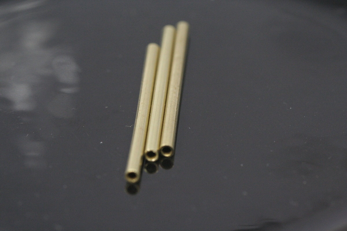 Raw Brass Tube 4x70mm (hole 2.8mm 9 gauge) industrial raw brass,raw brassPendant,Findings spacer bead 1477