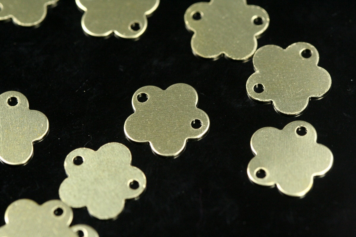 raw brass star 100 pcs 12mm connector 2 hole charms ,findings 1053 R-34