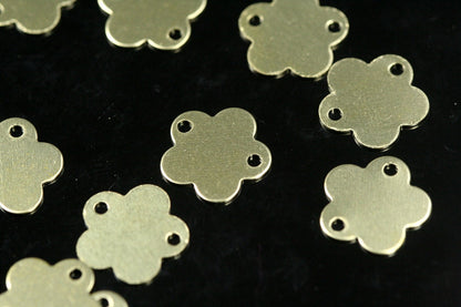 raw brass star 100 pcs 12mm connector 2 hole charms ,findings 1053 R-34