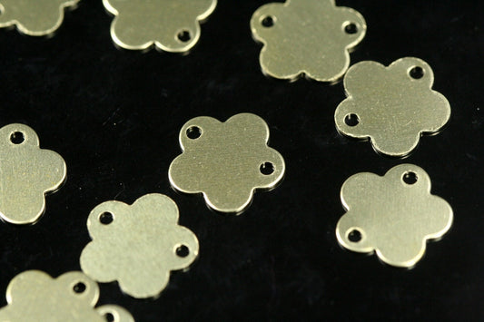 raw brass star 100 pcs 12mm connector 2 hole charms ,findings 1053 R-34