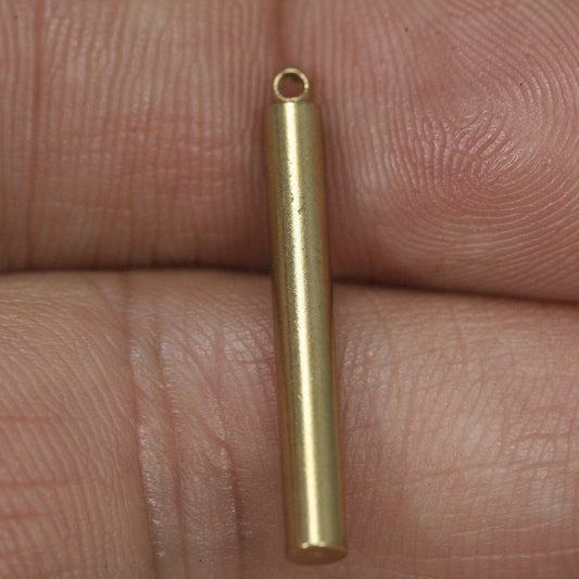 raw brass finding rod 3x23mm 0.93" industrial design (1.2mm 0,05" 16 gauge hole ) 1227R