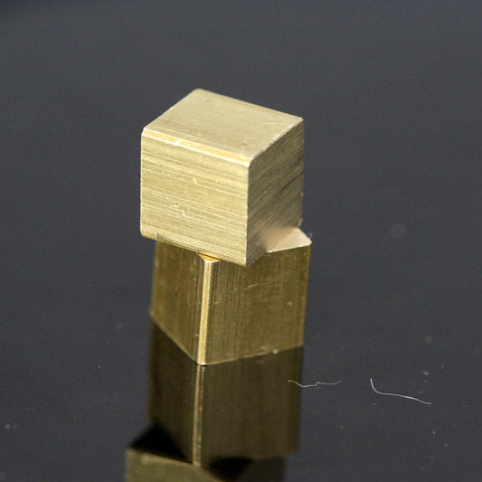 10mm raw brass square cube stamping M63