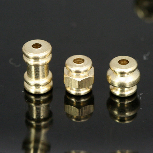 Mixed Raw brass cylinder 10x6 7x6 7x7mm (hole 2mm) industrial brass charms, findings spacer bead bab2 1519-20-21