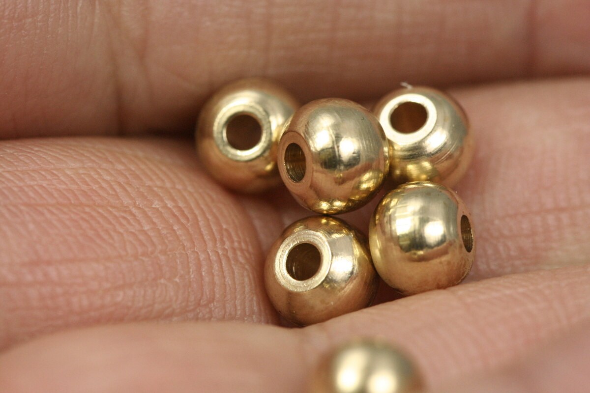 raw solid brass spacer bead 7mm (hole 12 gauge 2mm) , findings bab2 2020