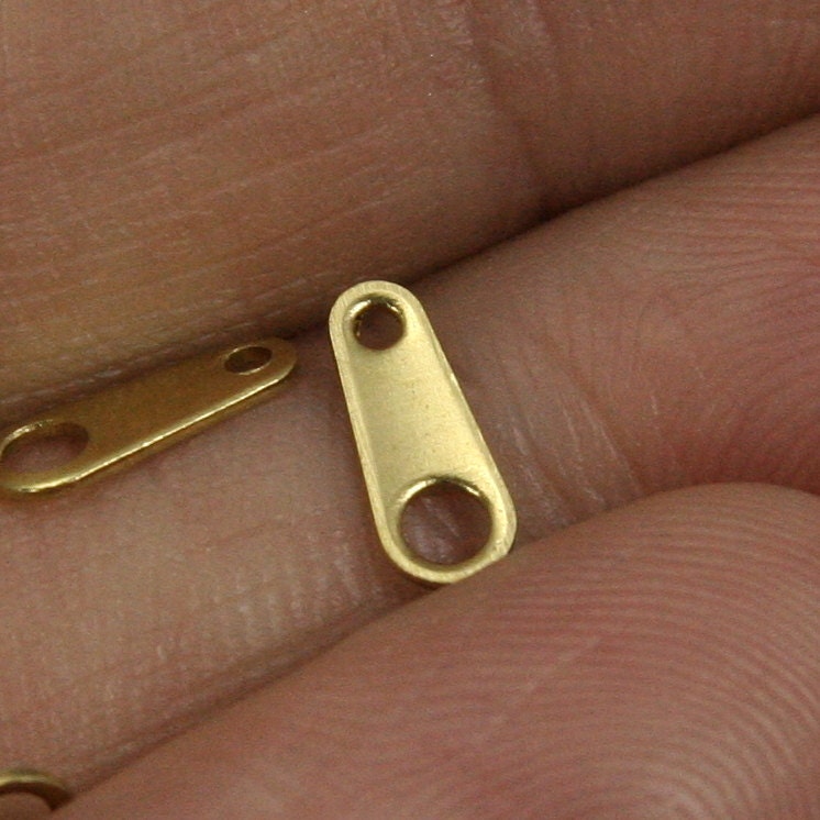 Brass Chain Tab, 3.5x8.5mm Teardrop 1mm hole 1204R-7.6 tmpl