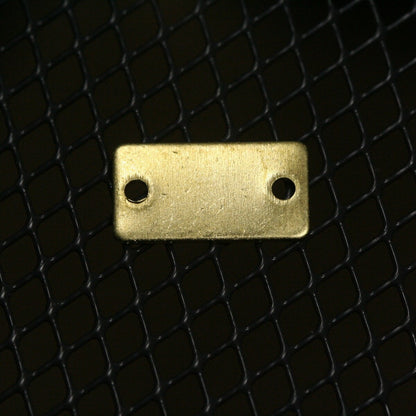 Rectangle shape stamping blank 60 pcs 8x15x0.8mm (20 gauge) raw brass two hole 1209RC-48
