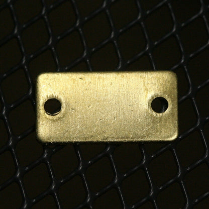 Rectangle shape stamping blank 60 pcs 8x15x0.8mm (20 gauge) raw brass two hole 1209RC-48