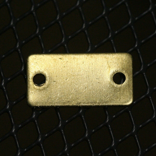 Rectangle shape stamping blank 60 pcs 8x15x0.8mm (20 gauge) raw brass two hole 1209RC-48