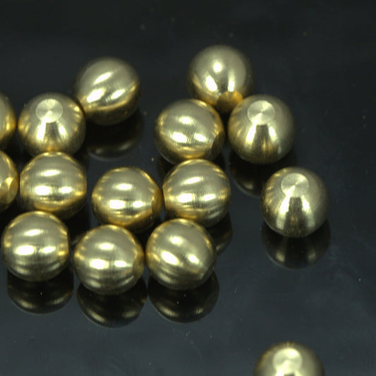 sphere without hole 8mm raw solid brass 1464