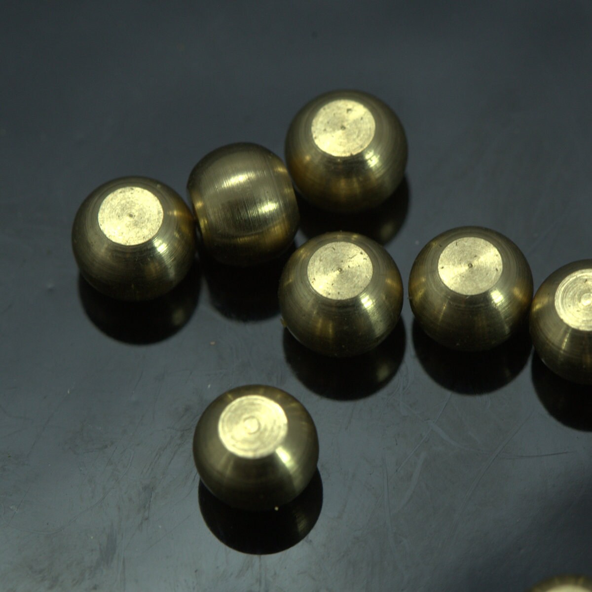 ball sphere without hole 6mm raw solid brass 1463