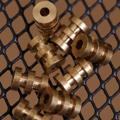 round spacer bead 5x7mm 3/16"x9/32" raw brass finding industrial design (2mm 5/64" 12 gauge hole ) bab2 1222R