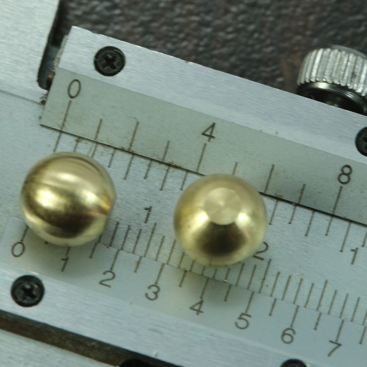 sphere without hole 8mm raw solid brass 1464