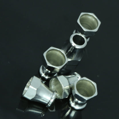 hanging metal beads silver tone brass end caps 10x8mm (hole 4.5mm 6.7mm) ENC7 031