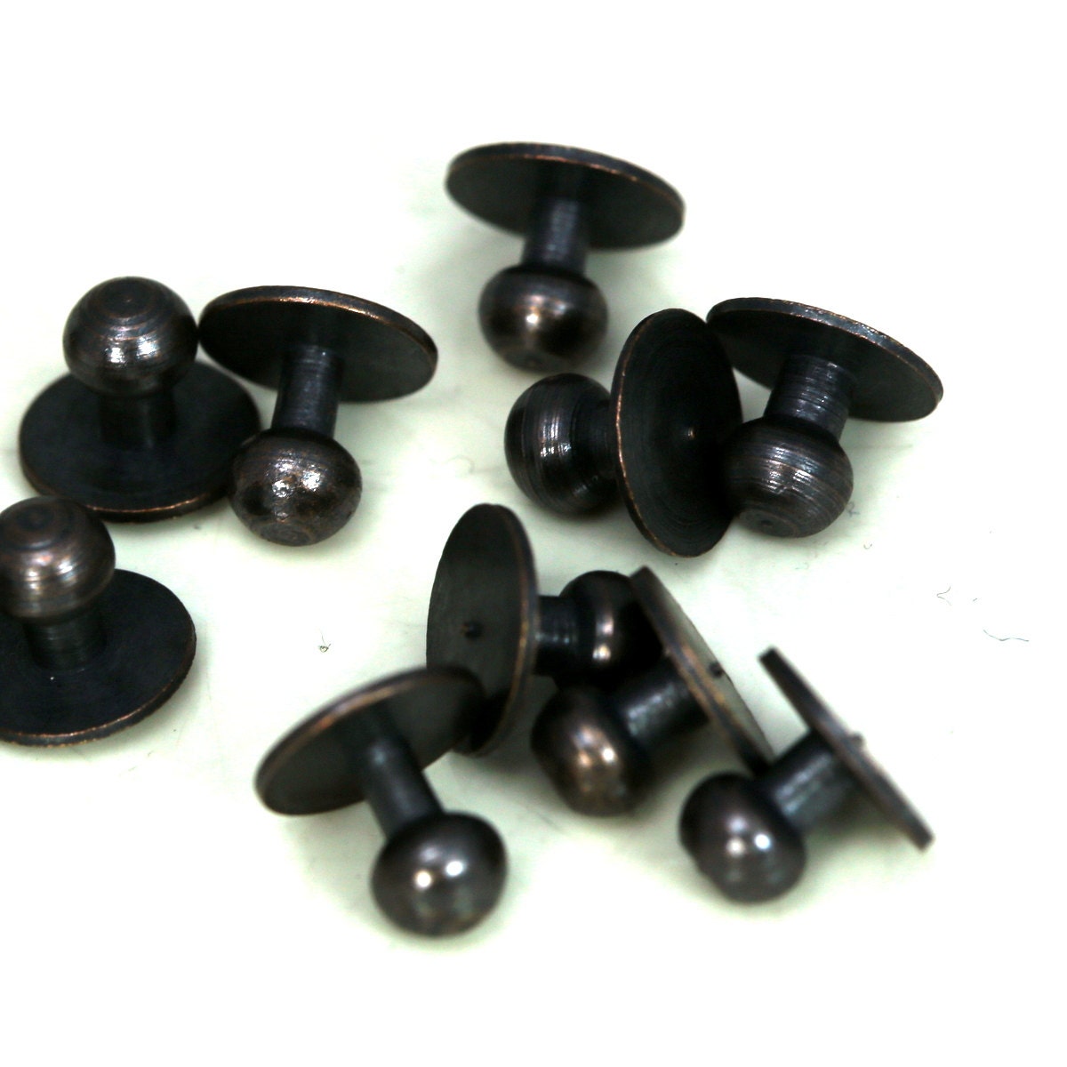 Mini Stud 20 pcs 7x8mm antique brass without screw bollard