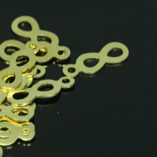 infinity drop pendant 500 pcs 12x4mm raw brass 1241R-50
