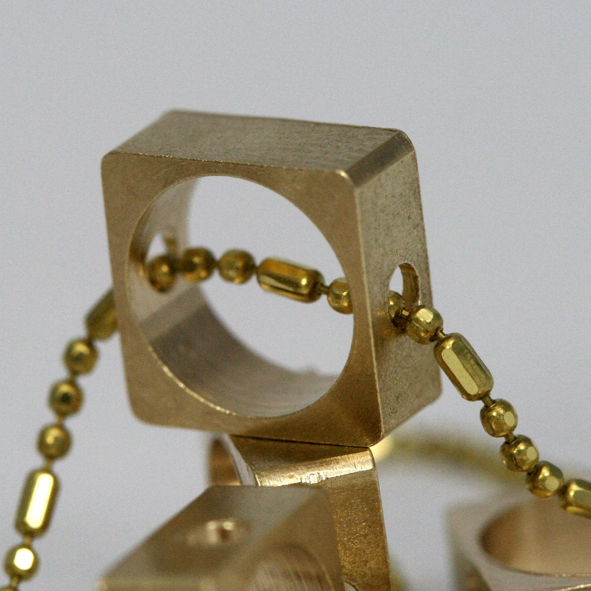 bead frame 7mm Brass bead frame 25 pcs Raw Brass square cube 8x8mm 5/16"x5/16" (7mm 9/32" hole ) 1269R tmlp