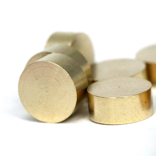 8x3.5mm 5/16"x9/64" Raw Brass round cylinder roll industrial design 1289R