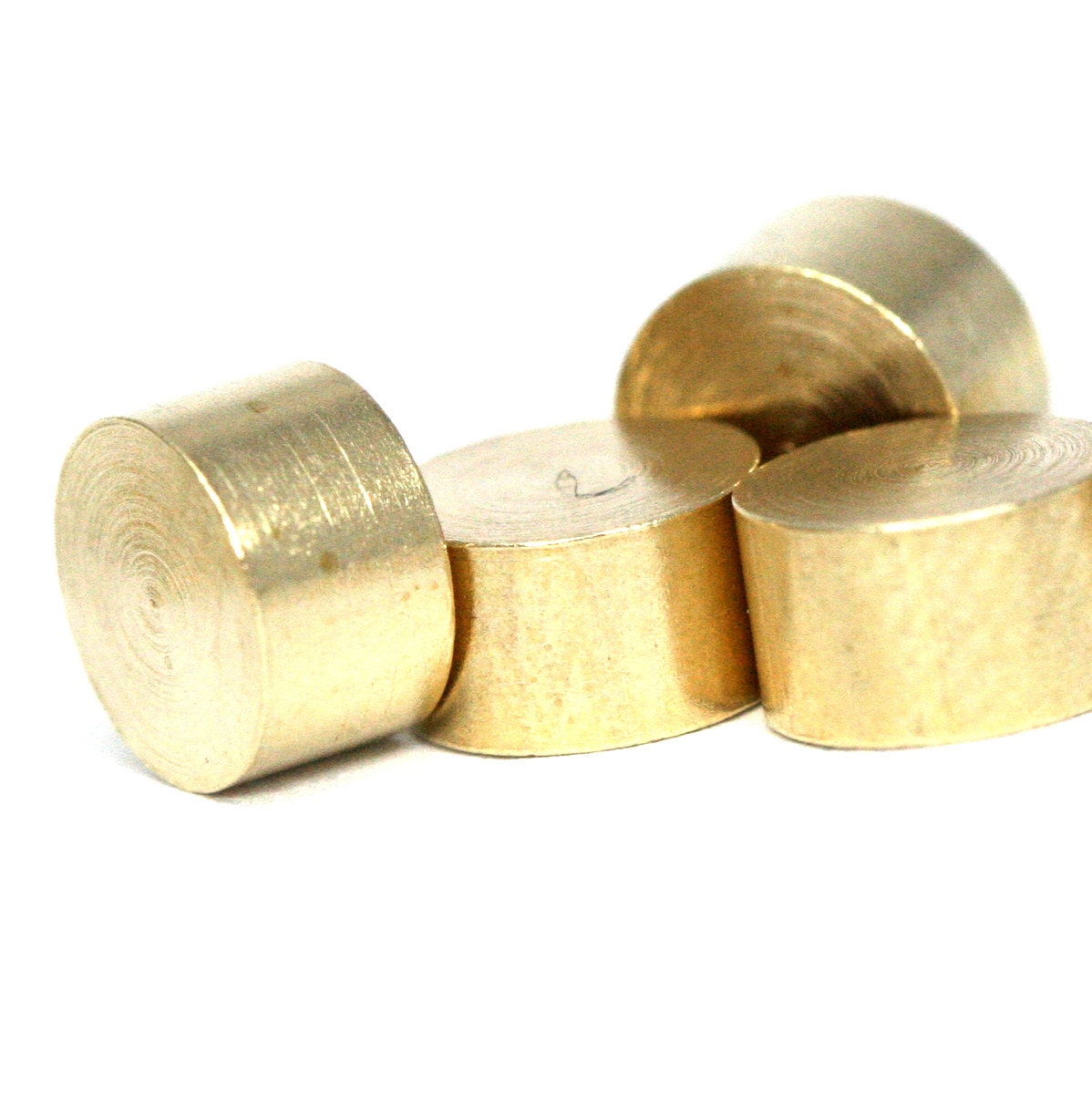 Raw Brass round cylinder roll 4x3mm 1/4"x1/8" 1293R