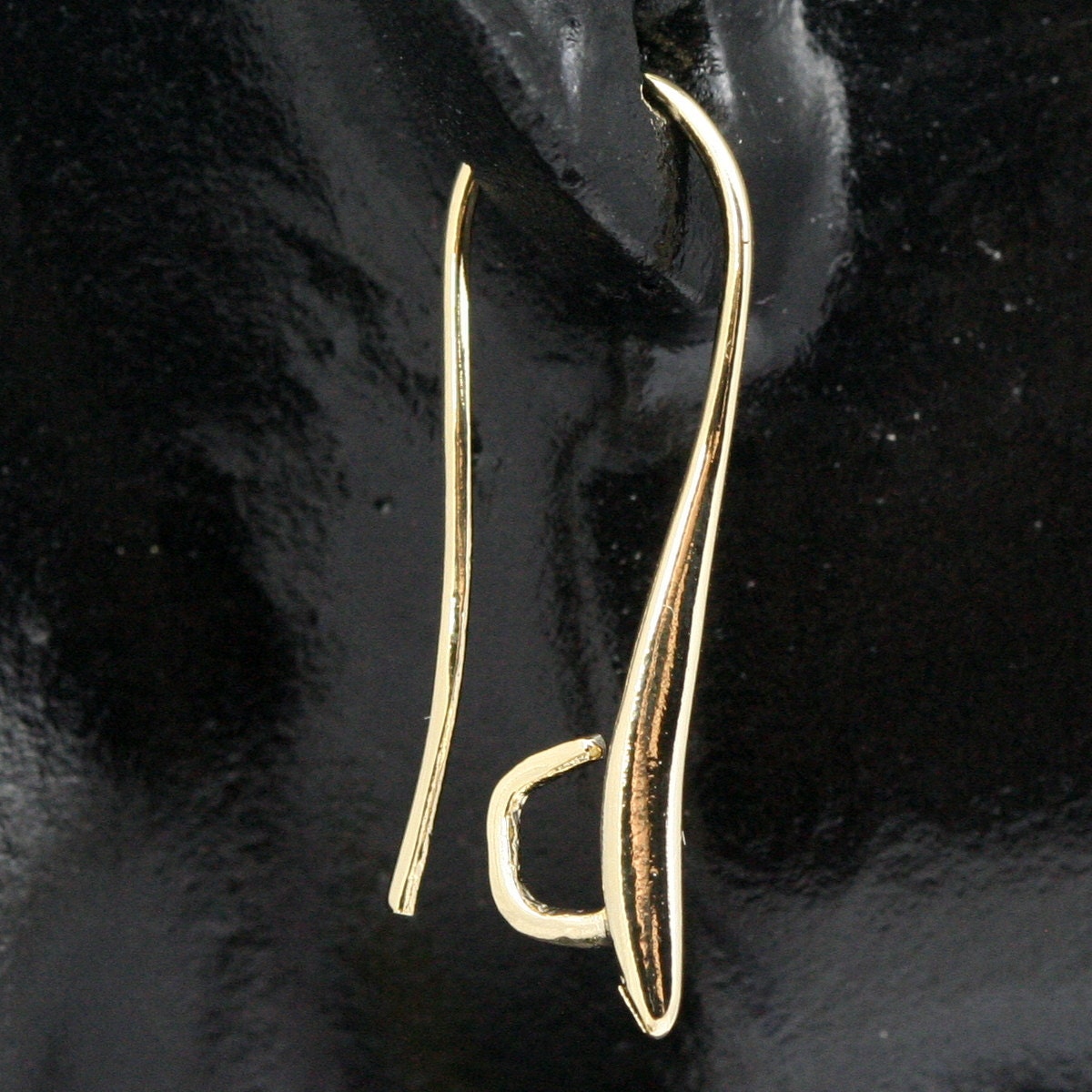 Earring Hook 24mm rose gold plated brass with holder 1263RG