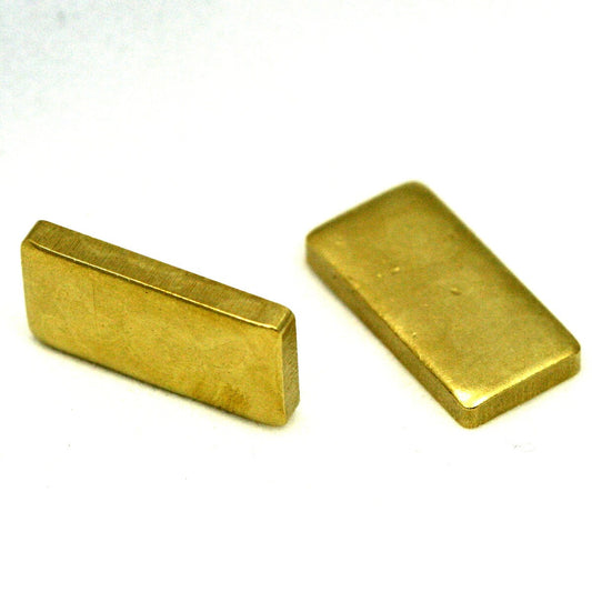 rectangle blanks 22x11x3mm raw brass 1078