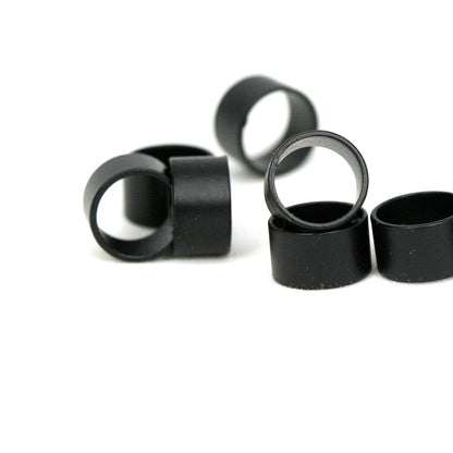 10x6mm (hole 9mm) black painted solid brass spacer bead , findings bab9 1591B